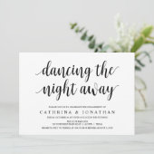 Moderne rustikale, schwarze Schrift, Engagement Pa Einladung (Stehend Vorderseite)