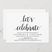 Moderne rustikale, schwarze Schrift, Engagement Pa Einladung (Vorne/Hinten)