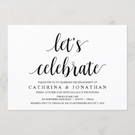 Moderne rustikale, schwarze Schrift, Engagement Pa Einladung