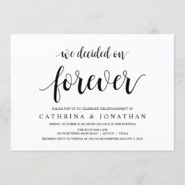 Moderne rustikale, schwarze Schrift, Engagement Pa Einladung