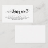 Moderne rustikale, schwarze Schrift, Hochzeitswüns Begleitkarte (Vorne/Hinten)