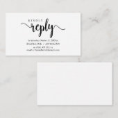 Moderne rustikale, schwarze Schrift, UAWG Response Begleitkarte (Vorne/Hinten)