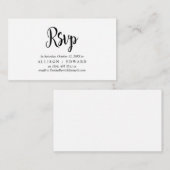 Moderne rustikale, schwarze Schrift, UAWG Response Begleitkarte (Vorne/Hinten)