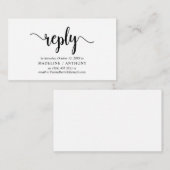 Moderne rustikale, schwarze Schrift, UAWG Response Begleitkarte (Vorne/Hinten)