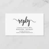 Moderne rustikale, schwarze Schrift, UAWG Response Begleitkarte (Vorderseite)