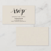 Moderne rustikale, schwarze und cremige, online UA Begleitkarte (Vorne/Hinten)