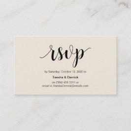 Moderne rustikale, schwarze und cremige, online UA Begleitkarte