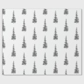 Moderne Rustikale Schwarzwald-Bäume Geschenkpapier (Flach)