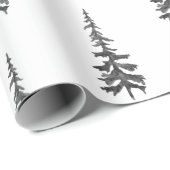 Moderne Rustikale Schwarzwald-Bäume Geschenkpapier (Rolleneckpunkt)