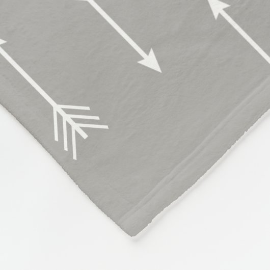 Moderne Rustikale Silhouette Grau Wolf Fleecedecke (Ecke)