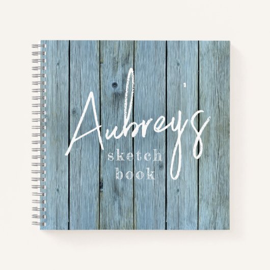 Moderne rustikale Skizze für Waschholz Schriftzeic Notizblock (Vorderseite)