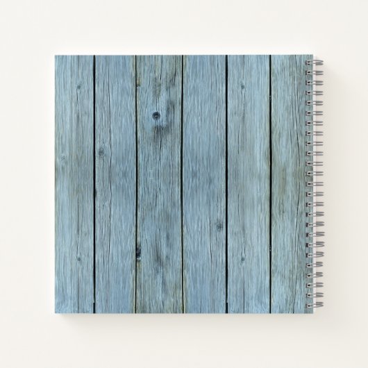 Moderne rustikale Skizze für Waschholz Schriftzeic Notizblock (Rückseite)