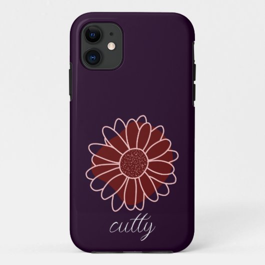 Moderne rustikale Sonnenblume Case-Mate iPhone Hülle (Rückseite)