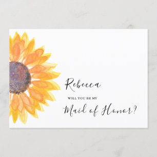 Moderne, rustikale Sonnenblume Einladung