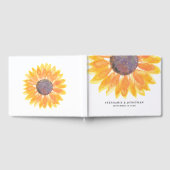 Moderne rustikale Sonnenblume Gästebuch (Voll)