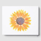 Moderne rustikale Sonnenblume Gästebuch (Rückseite)