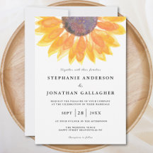 Moderne Rustikale Sonnenblumenhochzeit