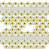 Moderne rustikale Sonnenblumenmuster Aufkleber (Vorderseite)