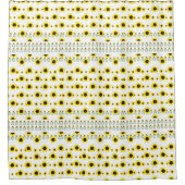 Moderne rustikale Sonnenblumenmuster Duschvorhang (Vorderseite)