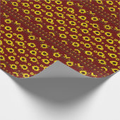 Moderne rustikale Sonnenblumenmuster Geschenkpapier (Ecke)