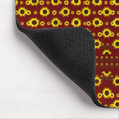 Moderne rustikale Sonnenblumenmuster Mousepad (Ecke)