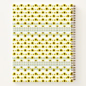 Moderne rustikale Sonnenblumenmuster Notizblock (Rückseite)