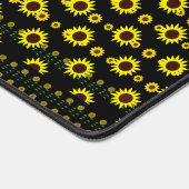 Moderne rustikale Sonnenblumenmuster Schreibtischunterlage (Ecke)