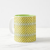 Moderne rustikale Sonnenblumenmuster Zweifarbige Tasse (Vorderseite Links)