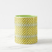 Moderne rustikale Sonnenblumenmuster Zweifarbige Tasse (Mittel)
