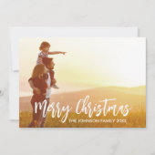 Moderne Rustikale Sterne Weihnachtsfeiertag Fotoka Feiertagskarte (Vorderseite)