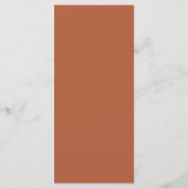 Moderne Rustikale Terrakotta-Kalligrafie-Hochzeit Menükarte (Rückseite)