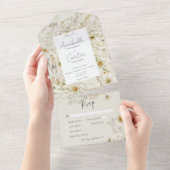 Moderne, rustikale Trockenmahlzeiten All In One Einladung (Abreißen)