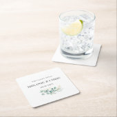 Moderne rustikale Typografie Custom Boho Geschenke Rechteckiger Pappuntersetzer (Vor Ort)