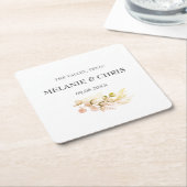 Moderne rustikale Typografie Custom Boho Geschenke Rechteckiger Pappuntersetzer (angewinkelt)