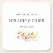 Moderne rustikale Typografie Custom Boho Geschenke Rechteckiger Pappuntersetzer (Vorderseite)