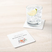 Moderne rustikale Typografie Custom Boho Geschenke Rechteckiger Pappuntersetzer (Vor Ort)