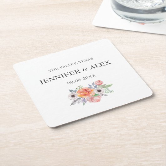 Moderne rustikale Typografie Custom Boho Geschenke Rechteckiger Pappuntersetzer (angewinkelt)