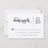 Moderne rustikale Typografie - RSVP-Karte RSVP Karte (Vorderseite)