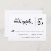 Moderne rustikale Typografie - RSVP-Karte RSVP Karte (Vorne/Hinten)