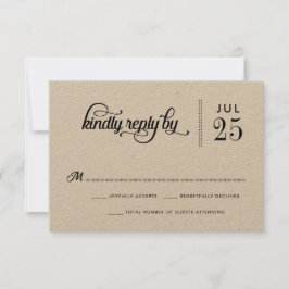 Moderne rustikale Typografie - RSVP-Karte RSVP Karte
