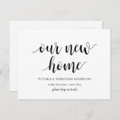 Moderne Rustikale, unsere neue Zuhause-Adresse Ank Postkarte (Vorne/Hinten)