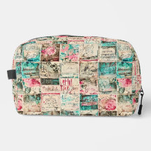 Moderne rustikale Vintage-Malerei und Letter-Colla