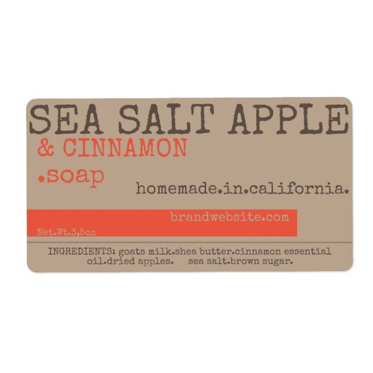 Moderne rustikale Vintage Seifenverpackung (Vorne)