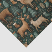 Moderne Rustikale Wälder Hirsch & Pine Tree Weihna Seidenpapier (Detail)