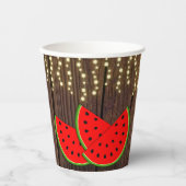 Moderne Rustikale Wassermelone Kinderdusche Pappbecher (Vorderseite)