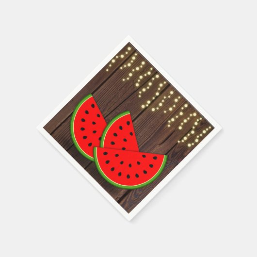 Moderne Rustikale Wassermelone Kinderdusche Serviette (Ecke)