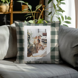 Moderne, rustikale Weihnachts-Foto-Platzdeckchen i Kissen