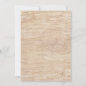 Moderne rustikale Weihnachtsbaum-Foto-Flachkarte (Rückseite)