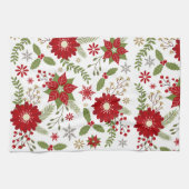 moderne rustikale WeihnachtsBlumen Küchentuch (Horizontal)
