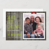 Moderne Rustikale Weihnachtskarte am Strand Feiertagskarte (Vorne/Hinten)